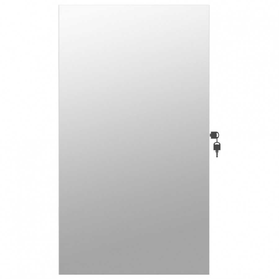 Armoire à bijoux avec miroir et éclairage LED mural blanc