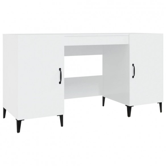 Bureau Blanc brillant 140x50x75 cm 