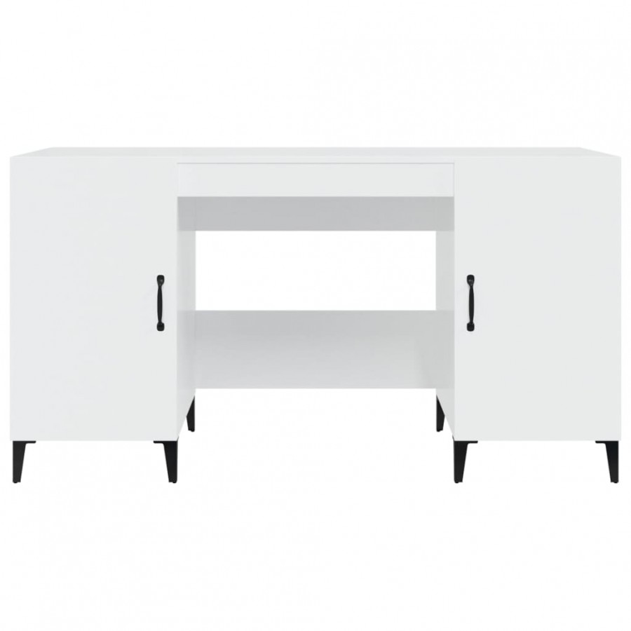 Bureau Blanc brillant 140x50x75 cm 
