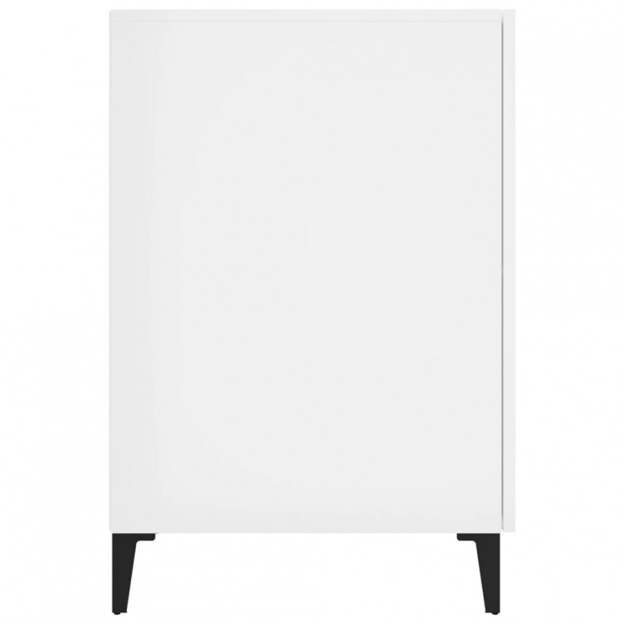 Bureau Blanc brillant 140x50x75 cm 
