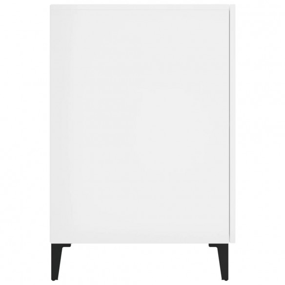 Bureau Blanc brillant 140x50x75 cm 