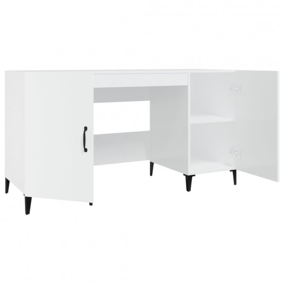 Bureau Blanc brillant 140x50x75 cm 