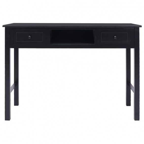 Buffet Noir 108x45x76 cm Bois de Paulownia massif