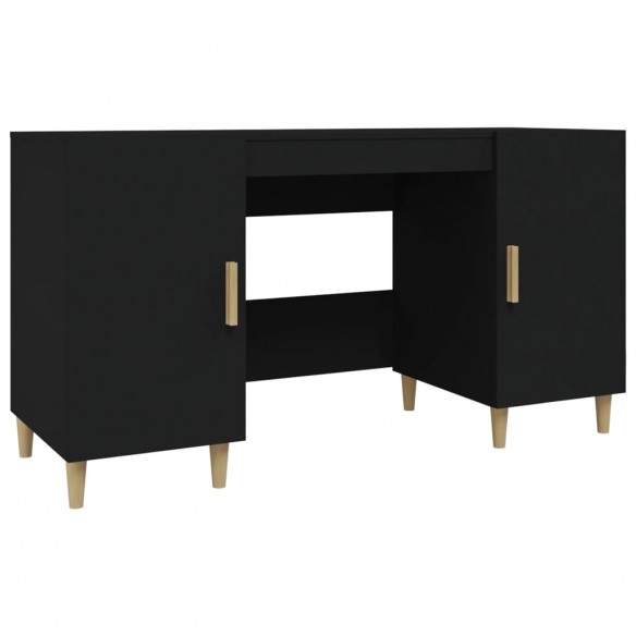Bureau Noir 140x50x75 cm 