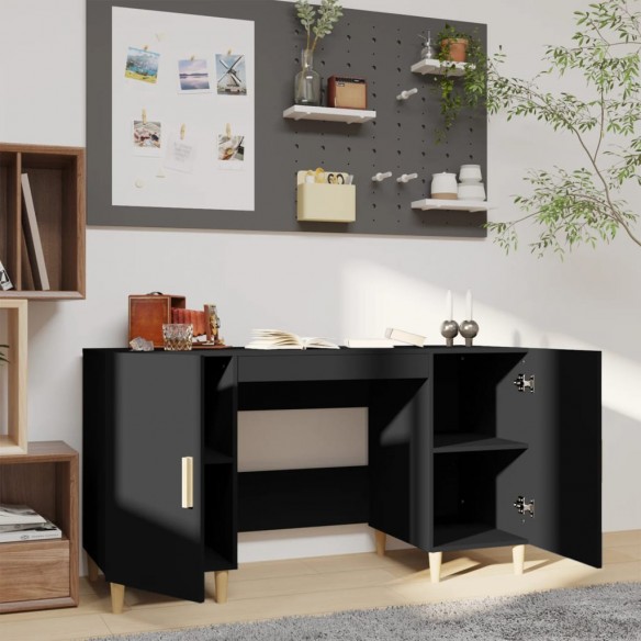 Bureau Noir 140x50x75 cm 