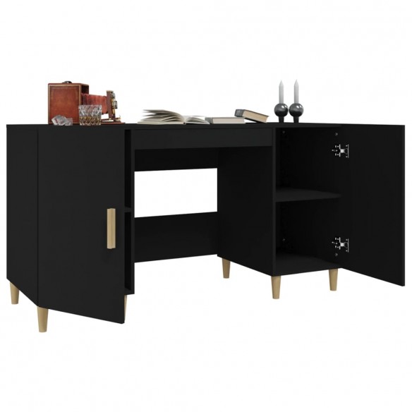 Bureau Noir 140x50x75 cm 