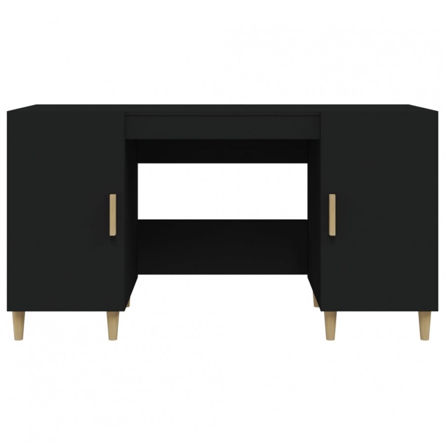 Bureau Noir 140x50x75 cm 