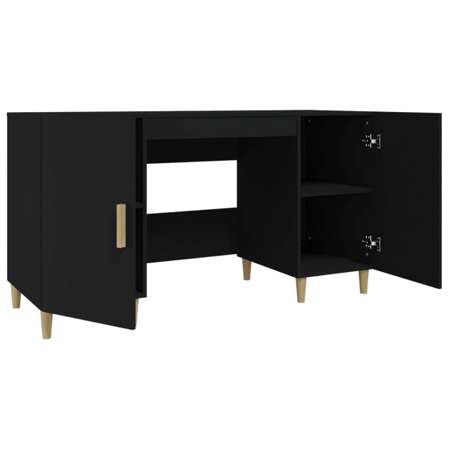 Bureau Noir 140x50x75 cm 