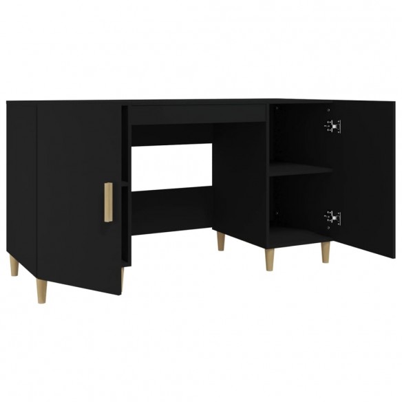 Bureau Noir 140x50x75 cm 