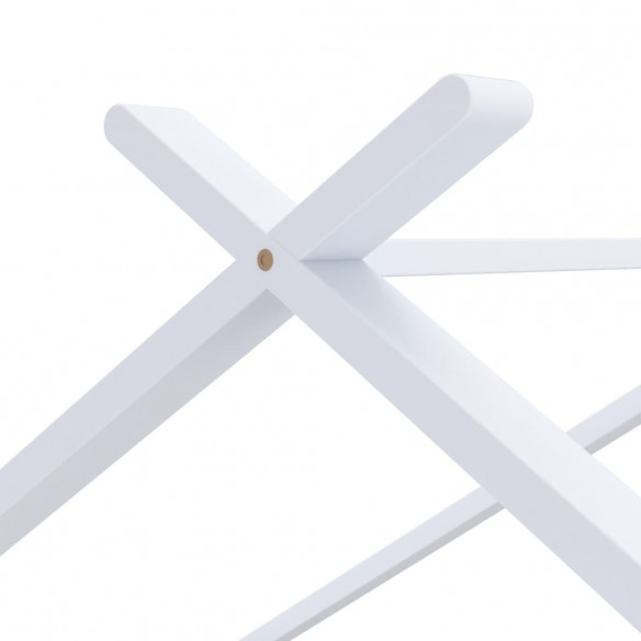 Lit d'enfant Blanc Bois de pin massif 90x200 cm