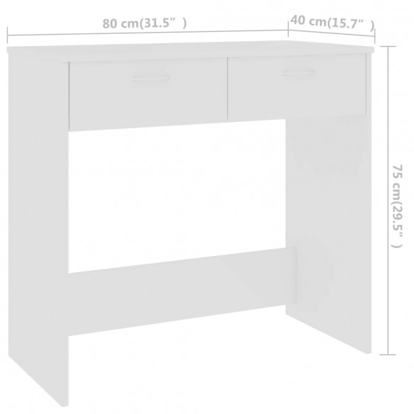 Bureau Blanc 80x40x75 cm 