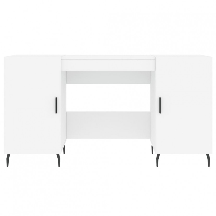 Bureau blanc 140x50x75 cm bois d'ingénierie