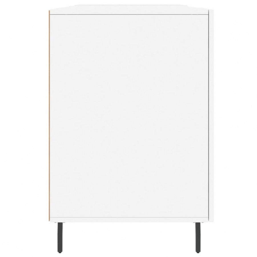 Bureau blanc 140x50x75 cm bois d'ingénierie