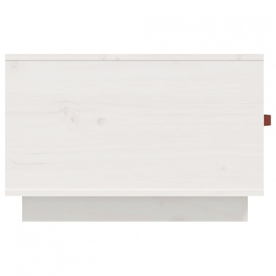 Table basse Blanc 60x53x35 cm Bois massif de pin