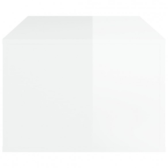 Table basse Blanc brillant 100x50,5x35 cm 