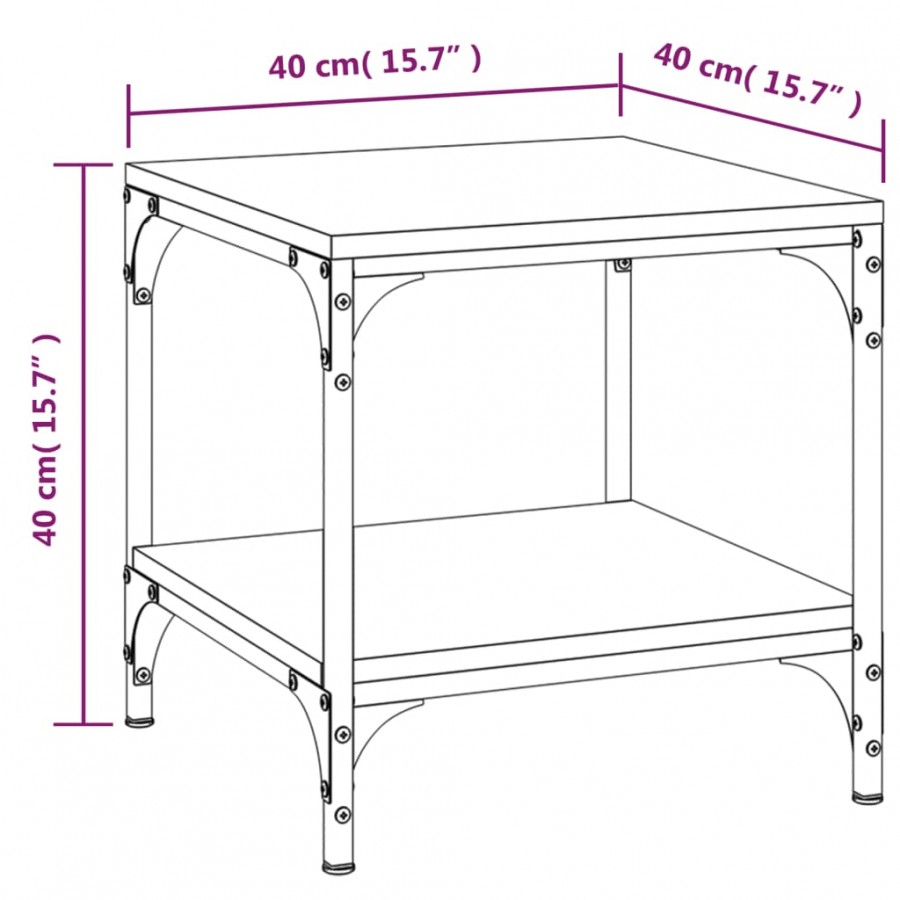 Tables d'appoint 2pcs Sonoma gris 40x40x40 cm 