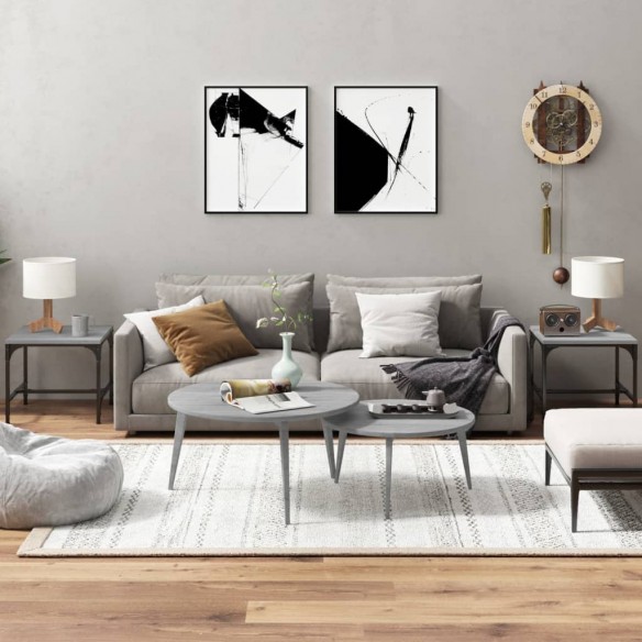 Tables d'appoint 2pcs Sonoma gris 40x40x35 cm 