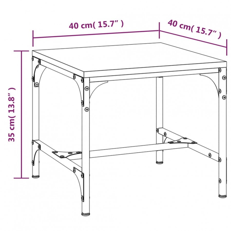 Tables d'appoint 2pcs Sonoma gris 40x40x35 cm 