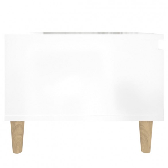 Tables d'appoint 2pcs Blanc brillant 50x46x35cm Bois ingénierie