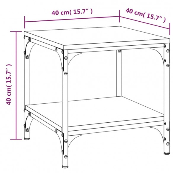 Tables d'appoint 2 pcs Noir 40x40x40 cm 