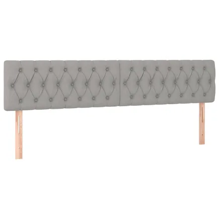 Têtes de lit 2 pcs Gris clair 90x7x78/88 cm Tissu 2