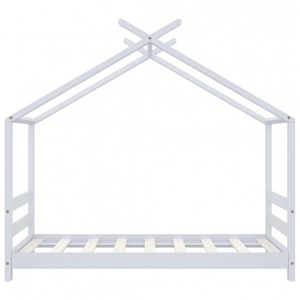 Lit d'enfant Blanc Bois de pin massif 70x140 cm