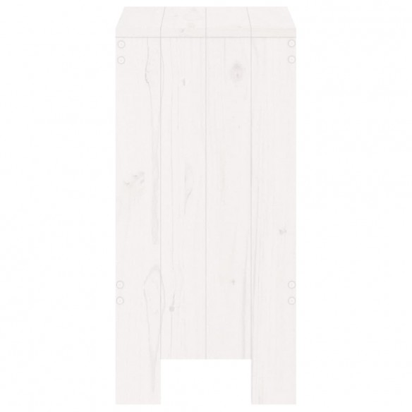Tabourets de bar 2 pcs blanc 40x36x75 cm bois massif de pin