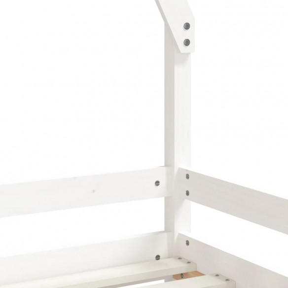 Lit pour enfants blanc 90x200 cm bois de pin massif