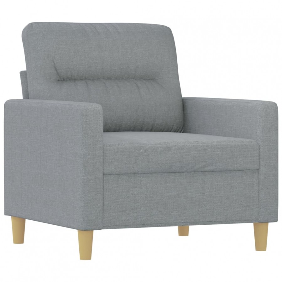 Fauteuil Gris clair 60 cm Tissu