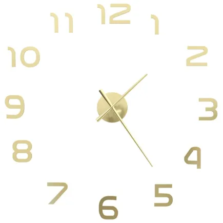 Horloge murale 3D Design moderne 100 cm XXL Doré 2
