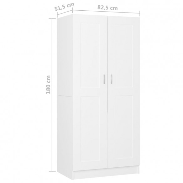 Garde-robe Blanc 82,5x51,5x180 cm Aggloméré