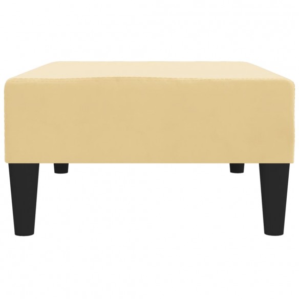 Repose-pied Crème 78x56x32 cm Velours