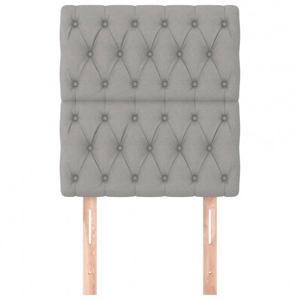 Têtes de lit 2 pcs Gris clair 80x7x78/88 cm Tissu
