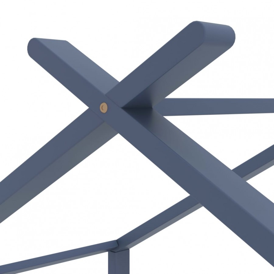 Lit d'enfant Gris Bois de pin massif 70x140 cm