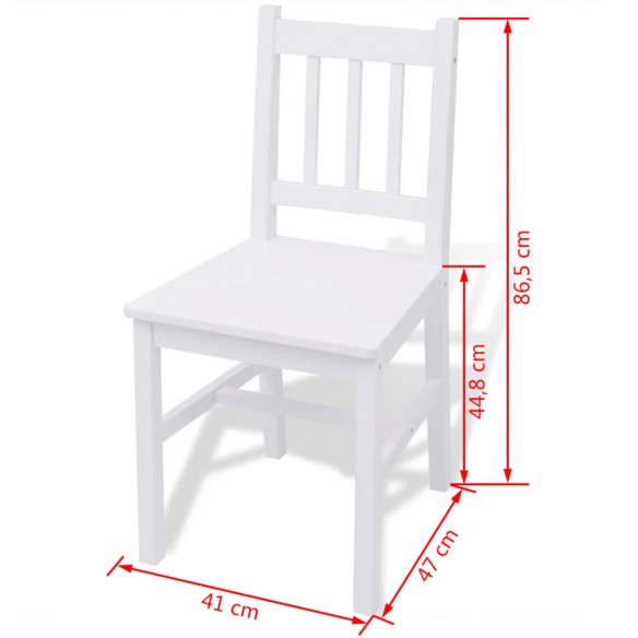 Ensemble de salle à manger 5 pièces Pinède Blanc
