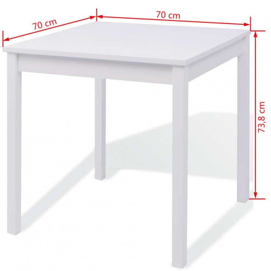 Ensemble de salle à manger 5 pièces Pinède Blanc
