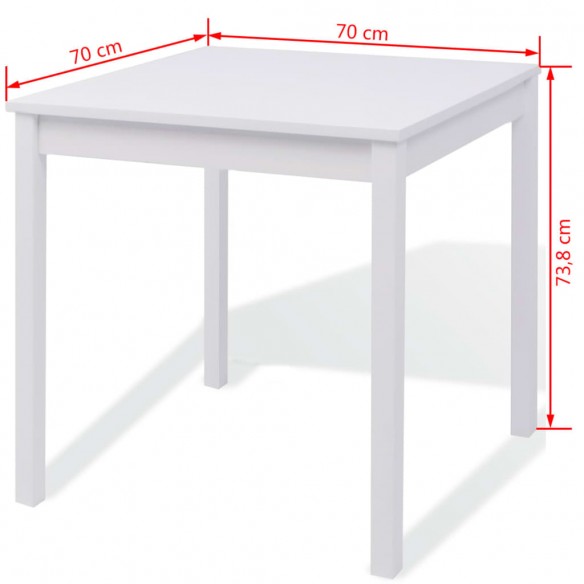 Ensemble de salle à manger 5 pièces Pinède Blanc