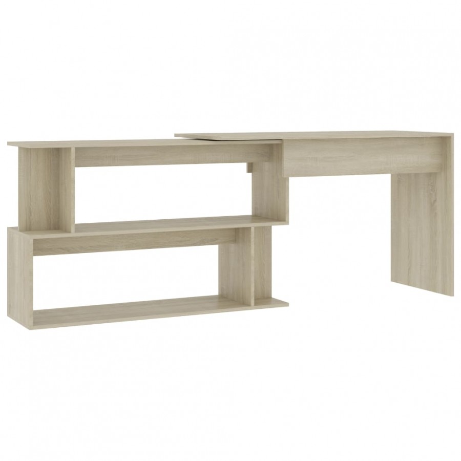Bureau d'angle Chêne sonoma 200x50x76 cm Aggloméré
