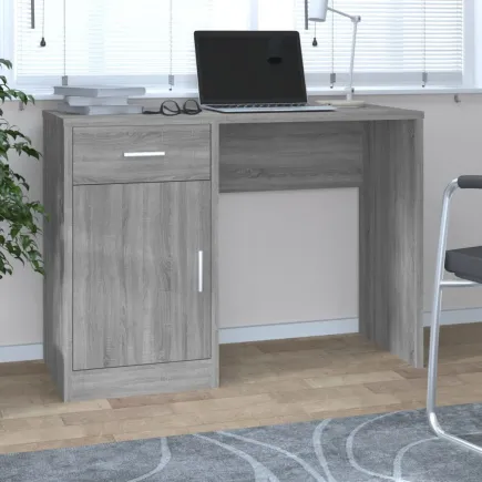 Bureau avec tiroir et armoire Sonoma gris 100x40x73 cm