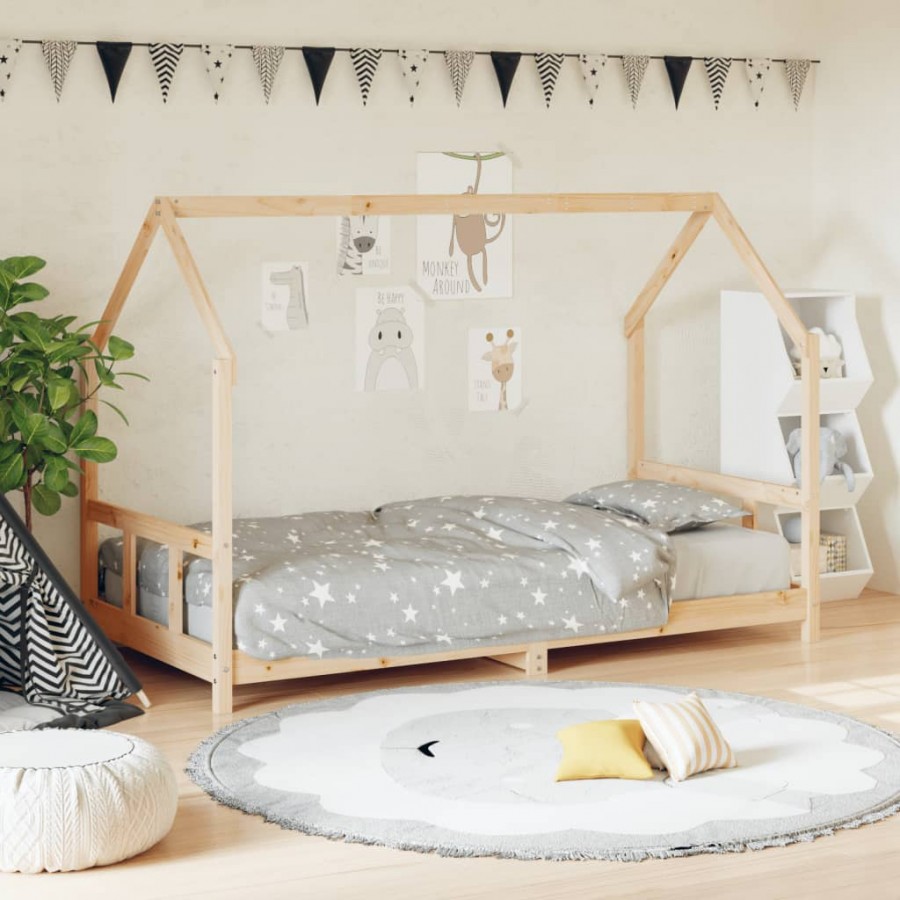 Lit pour enfants 90x200 cm bois de pin massif