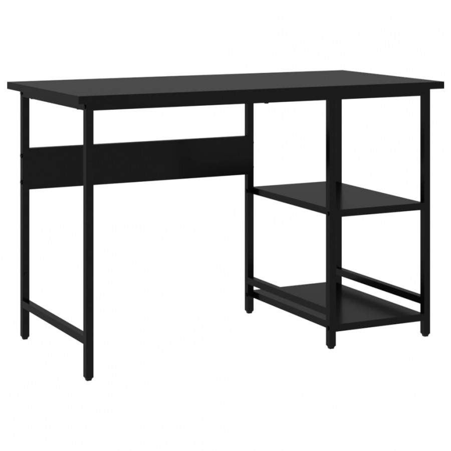 Bureau d'ordinateur Noir 105x55x72 cm MDF et métal