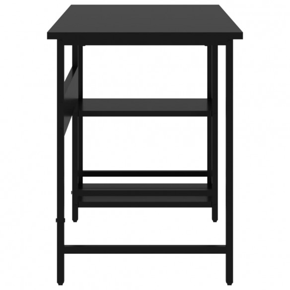 Bureau d'ordinateur Noir 105x55x72 cm MDF et métal