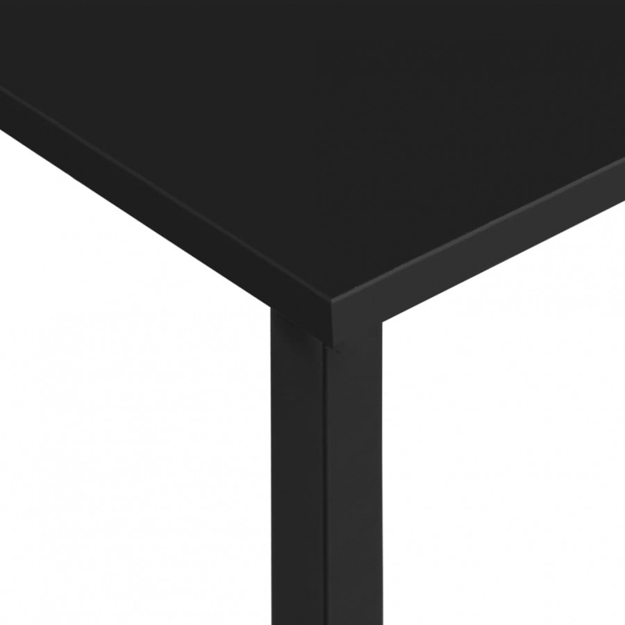 Bureau d'ordinateur Noir 105x55x72 cm MDF et métal