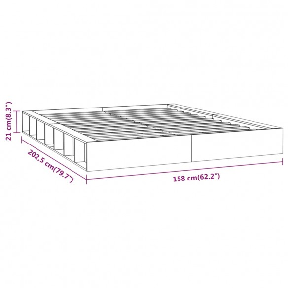 Lit 140x200 cm Bois massif