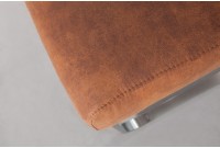 Lot de 4 chaises design brun avec piétement en acier