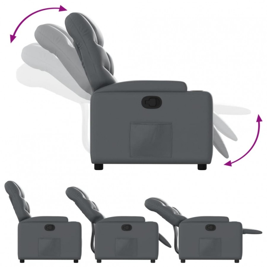 Fauteuil inclinable Gris Similicuir