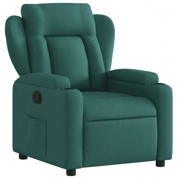 Fauteuil inclinable Vert foncé Tissu
