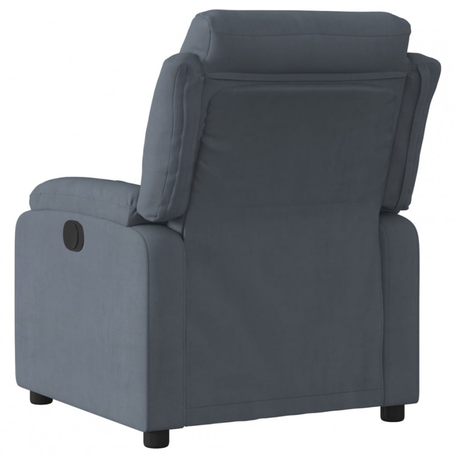 Fauteuil inclinable Gris foncé Velours
