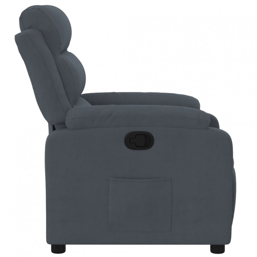 Fauteuil inclinable Gris foncé Velours