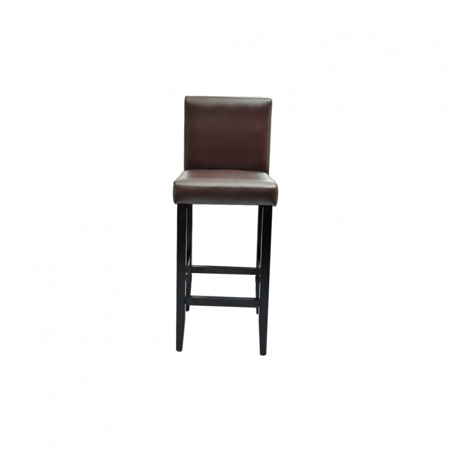 Tabourets de bar lot de 2 marron foncé similicuir
